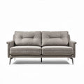 Gray fabric sofa with metal legs and tufted cushions 180 x 85 x 80cm