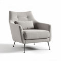 Fabric accent chair with removable cushion and metal legs 80 x 80 x 85cm