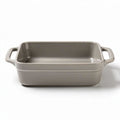 Stoneware baking dish with handles for kitchen use 30 x 20 x 5cm in gray