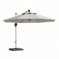 Outdoor patio umbrella with aluminum frame and gray fabric 250 x 250 x 230cm